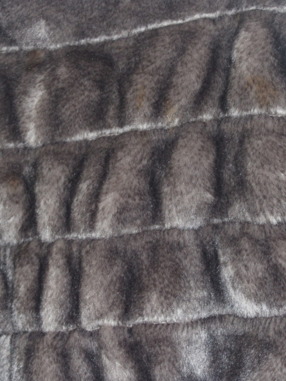 Zara Knit Chocolate Brown Faux Fur Patchwork Jacket - Size Small - Picture 3 of 5